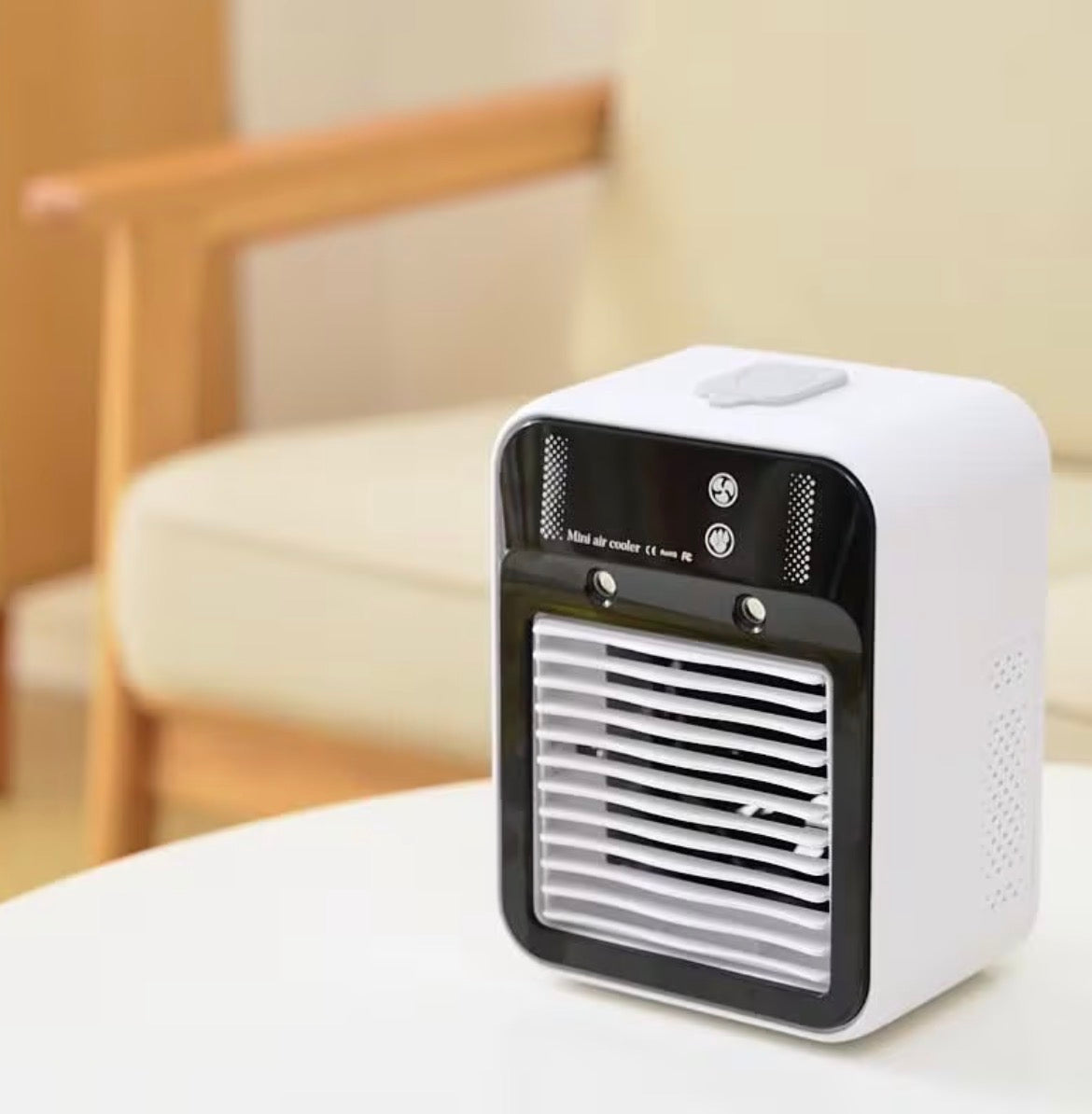 Portable Air Conditioner, Portable Cooling Wind Fan, 6000mAh Air Wind Fan, USB-C Charging, 2 Types of Wind Speed and 2 Types of Air Wind Model (Connection/Interchange), Portable Integrated Air Wind Fan, Cooling Function